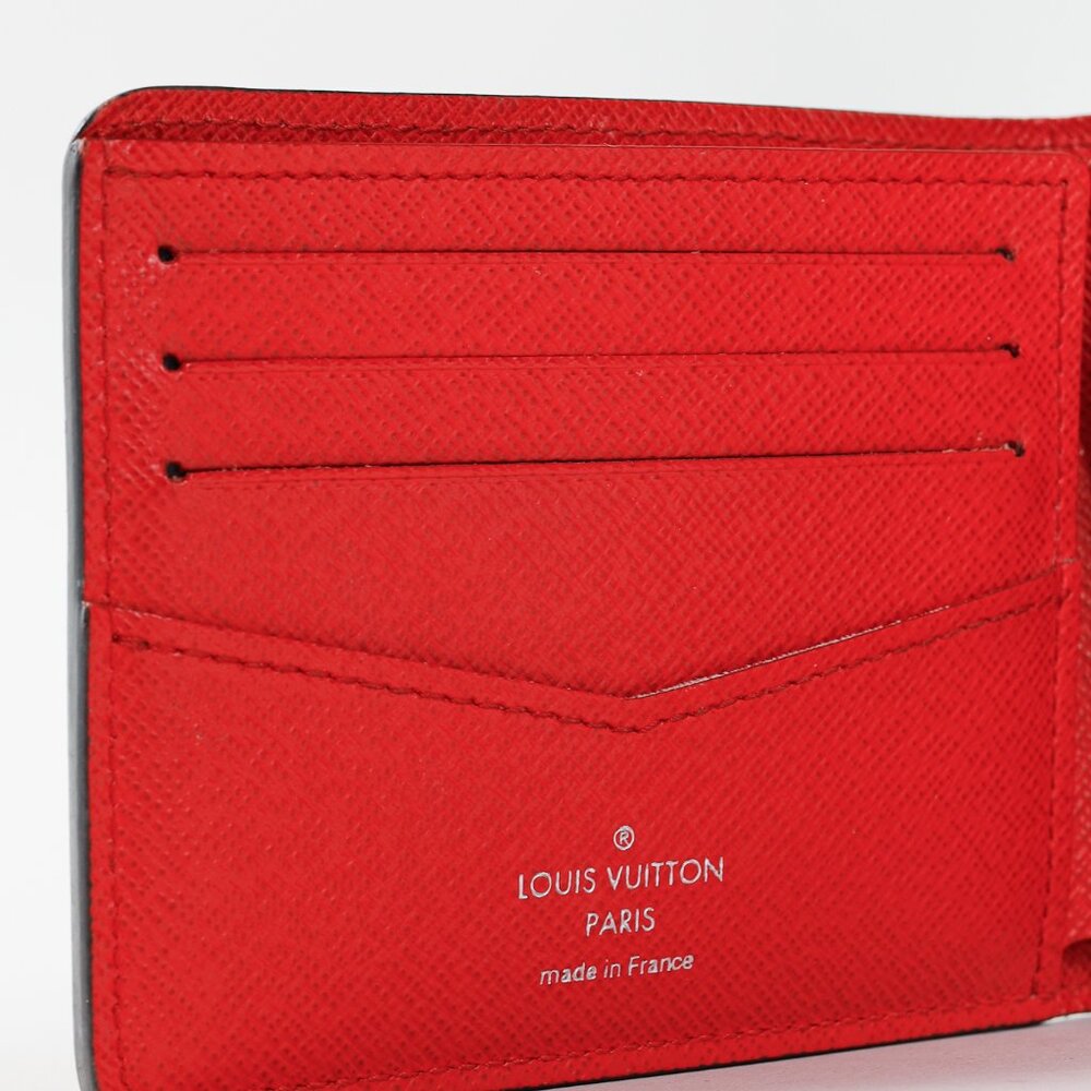 Louis Vuitton X Supreme Slender Red Epi Leather Billfold Wallet - Picture 8 of 9